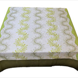 Beige Embroidered Table Cover front view