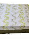 Beige Embroidered Table Cover front view