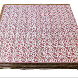 Brown Printed Cotton Table Cover front view