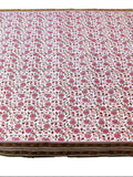 Brown Printed Cotton Table Cover front view