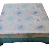 White Embroidered Table Cover front view