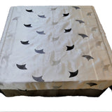Brown Embroidered Table Cover front view