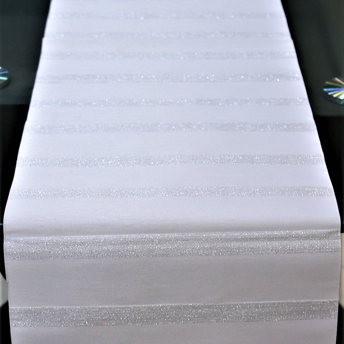 Striped(13 X 60 Inch) Table Runner(Off White)-Leather - Jagdish Store Online Since 1965