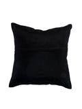 Black Embroidered Dupion Silk Cushion Cover front view