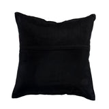 Black Embroidered Dupion Silk Cushion Cover front view