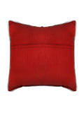 Maroon Embroidered Dupion Silk Cushion Cover front view