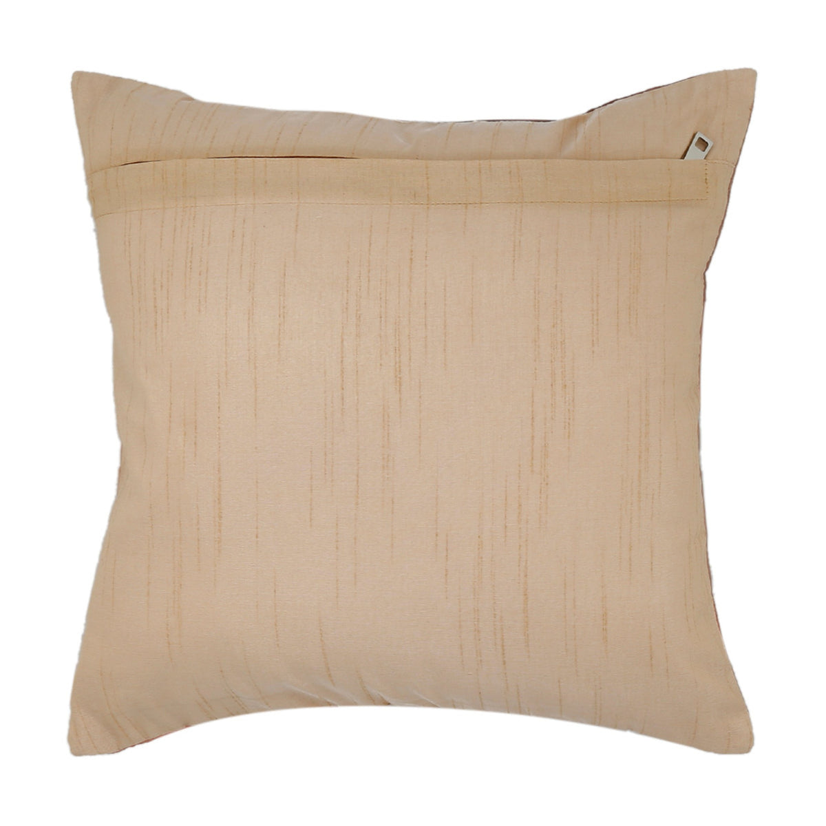 Plain cream satin reverse of the printed eye cushion cover