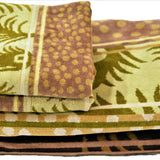 Gold Printed Cotton Towel Set front view