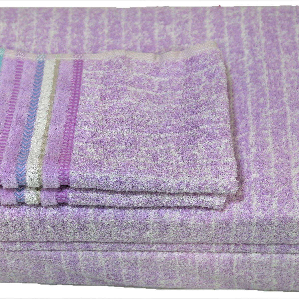 Purple Cotton Towel Set front view