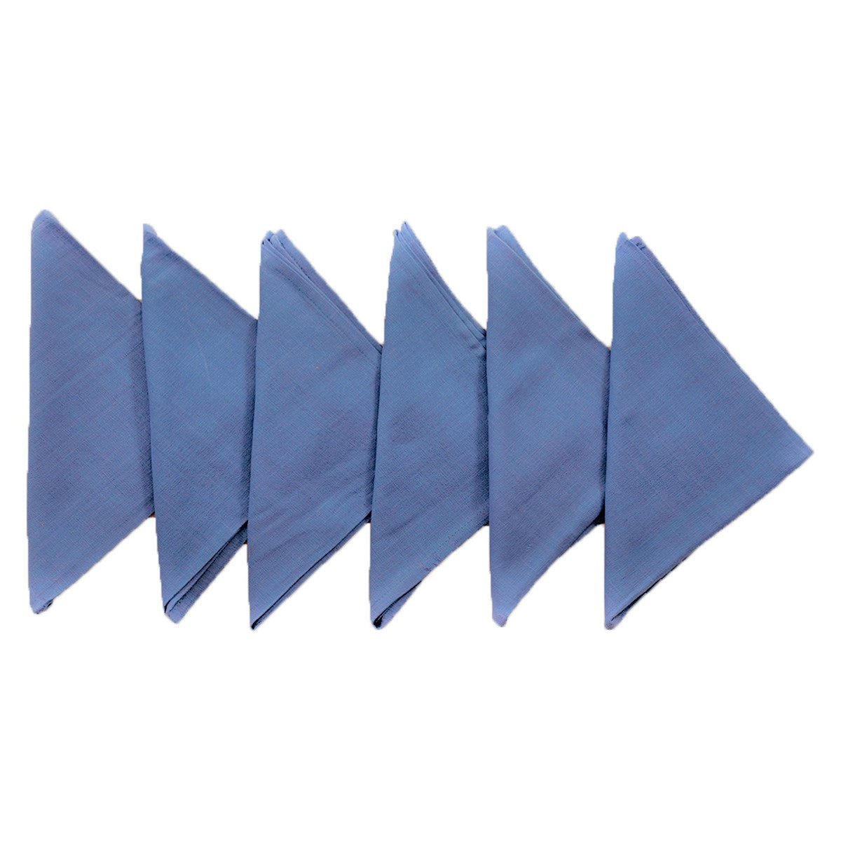 Blue Plain Cotton Napkin front view