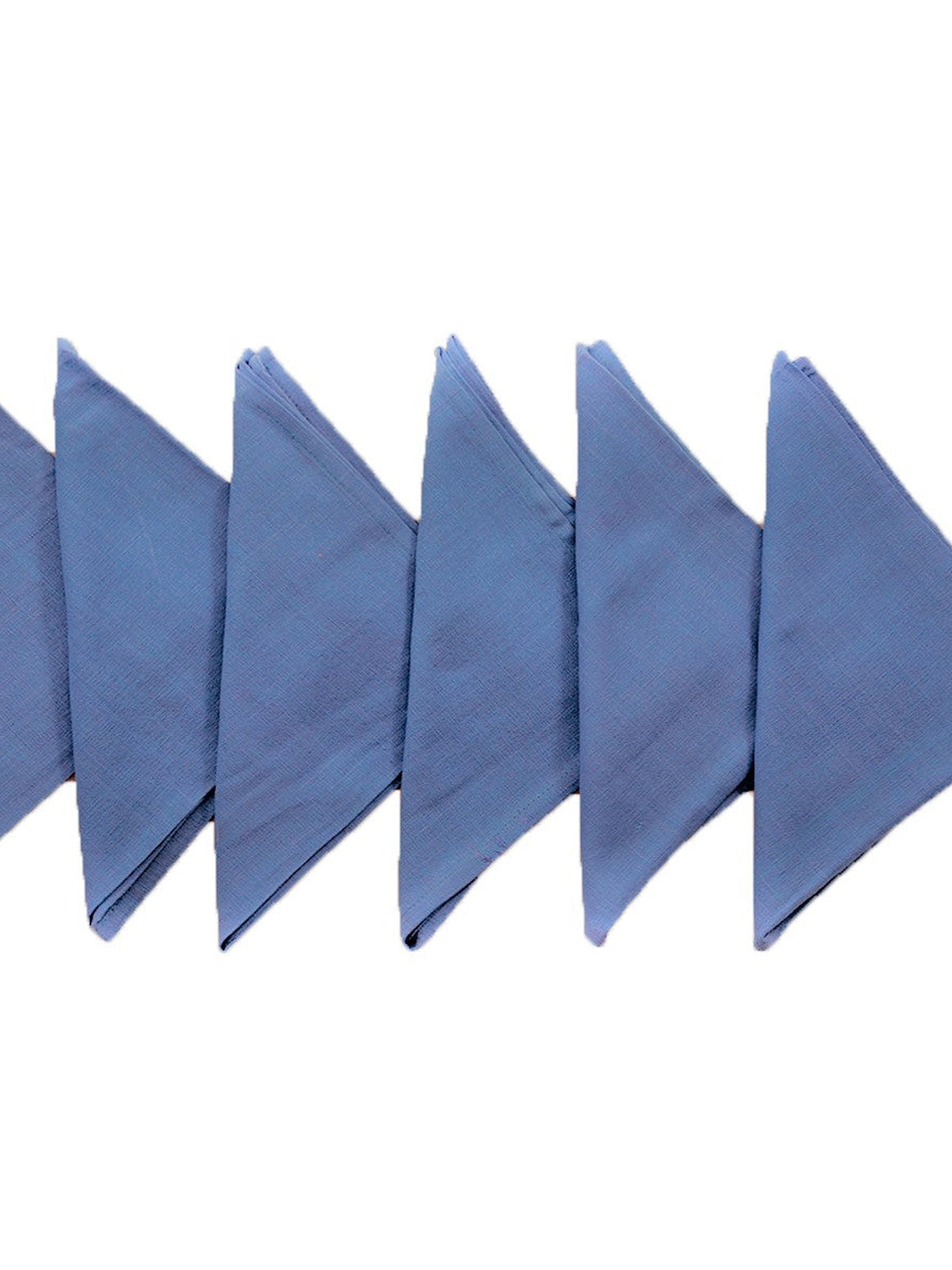 Blue Plain Cotton Napkin front view