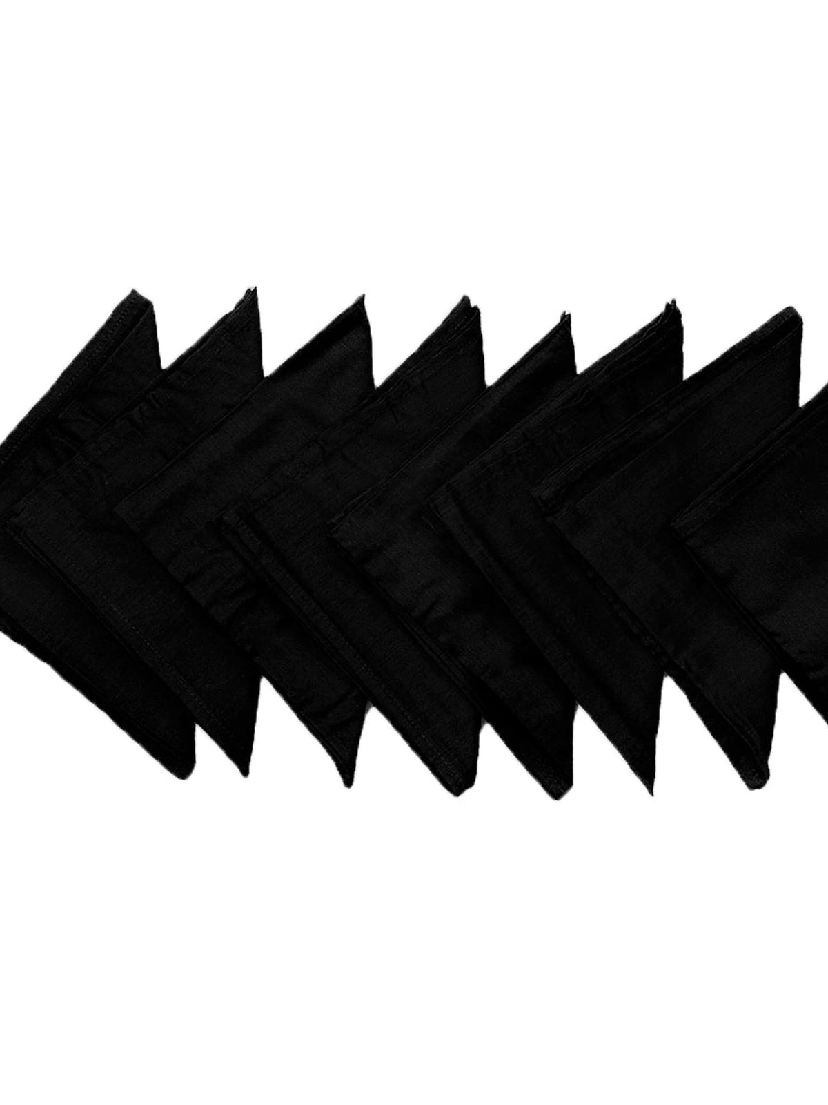 Black Plain Cotton Napkin front view