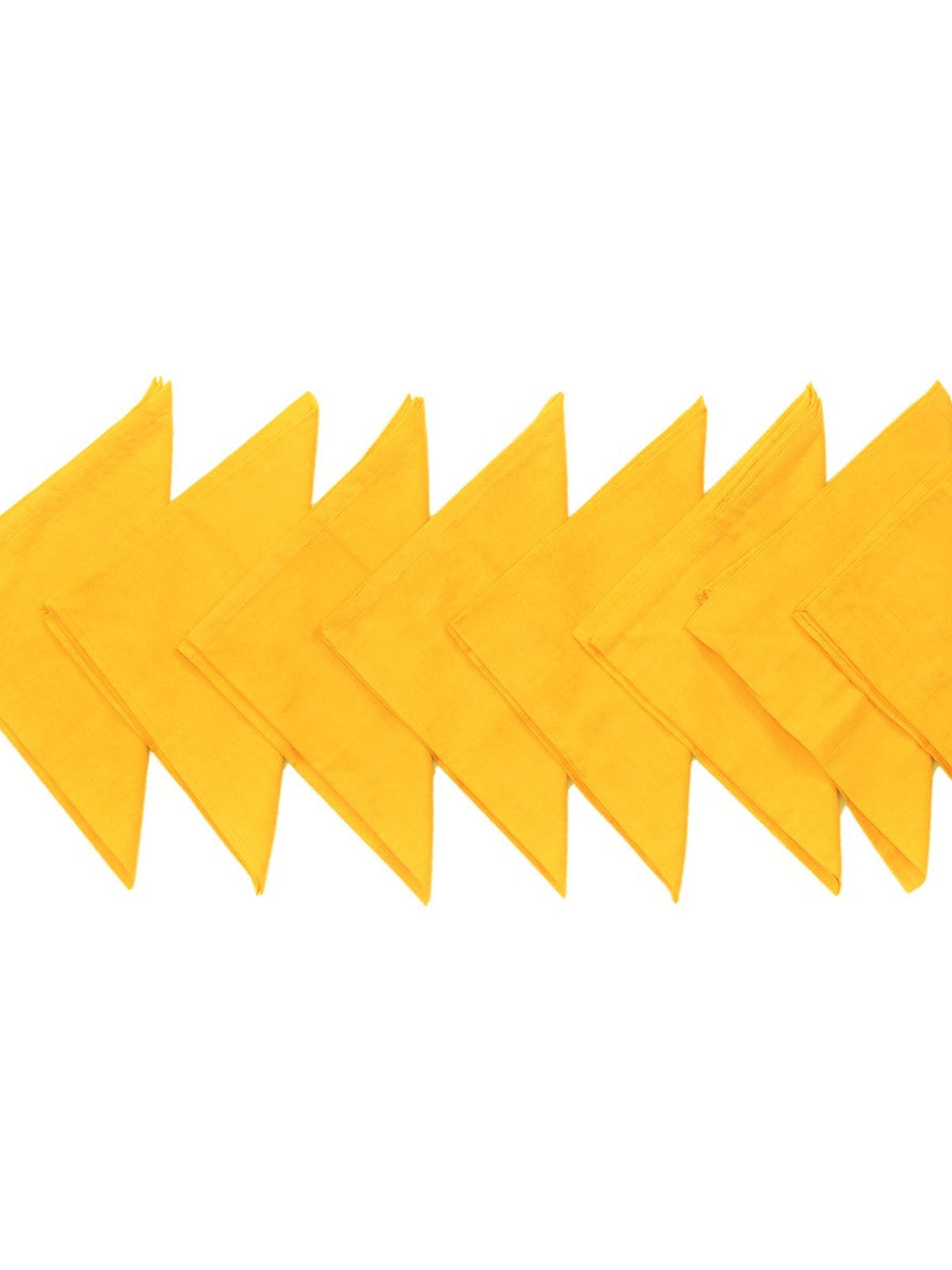Yellow Plain Cotton Napkin front view