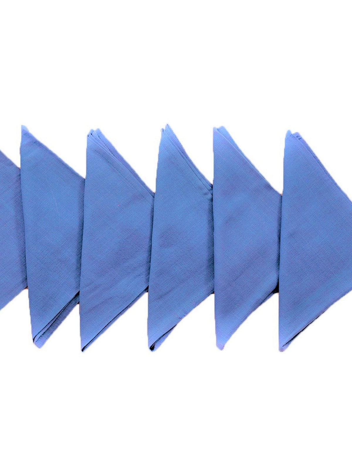 Blue Plain Cotton Napkin front view