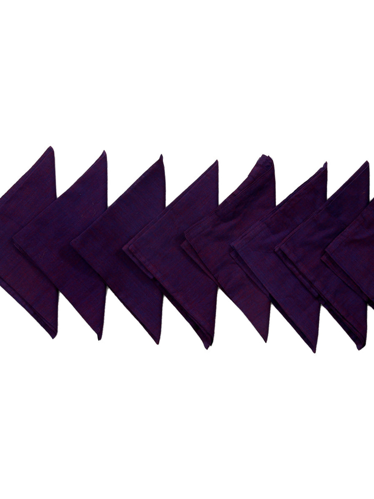 Purple Plain Cotton Napkin front view