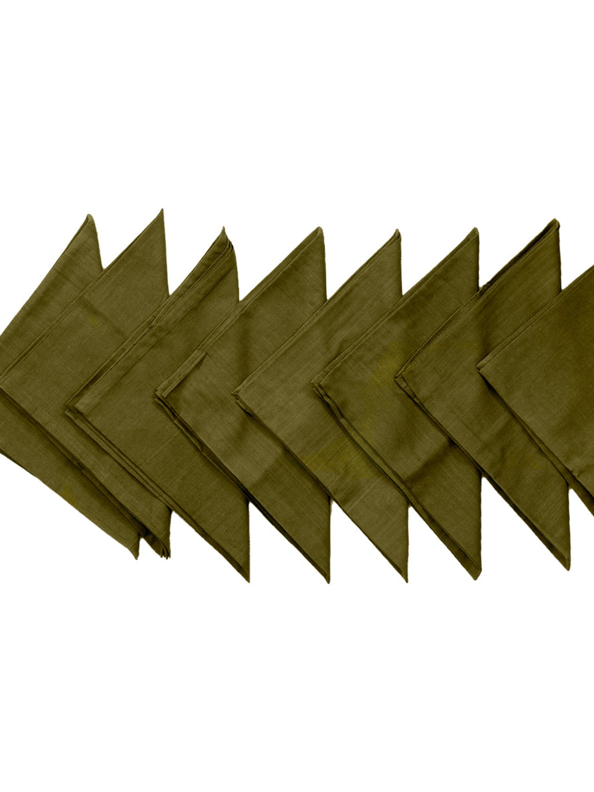 Green Plain Cotton Napkin front view