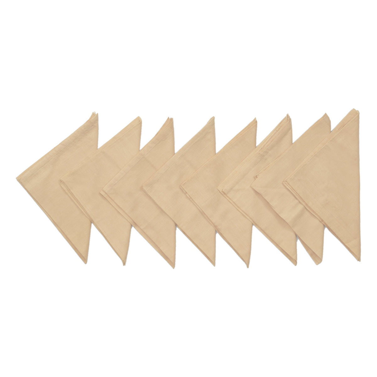 Beige Plain Cotton Napkin front view