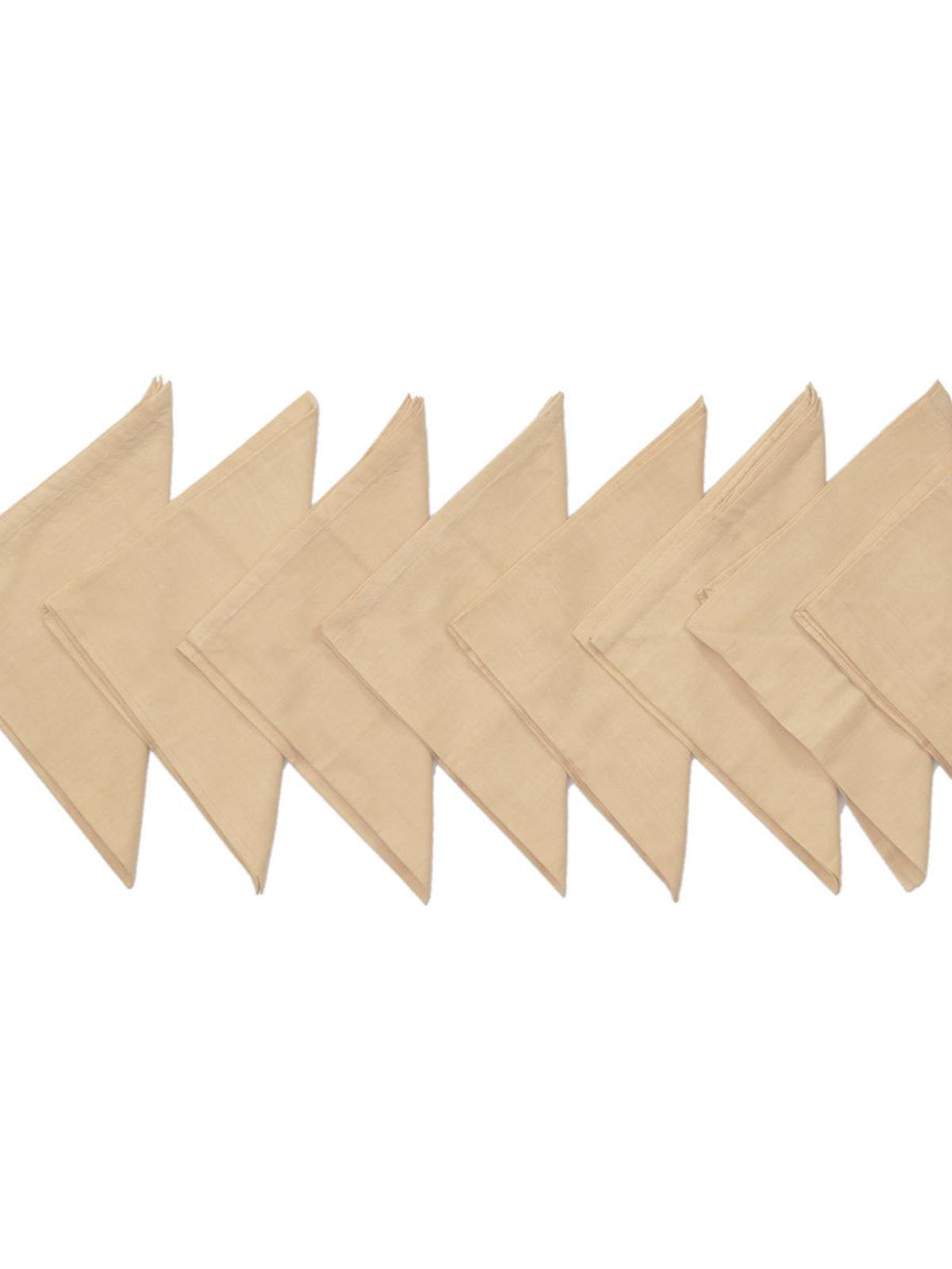 Beige Plain Cotton Napkin front view