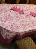 Purple Cotton Table Cover front view