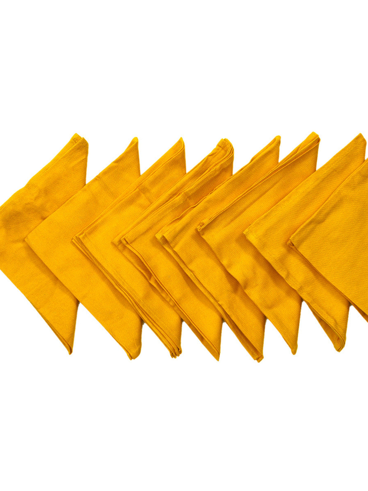 Yellow Plain Cotton Napkin front view