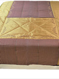 Beige Embroidered Polycotton Quilt front view