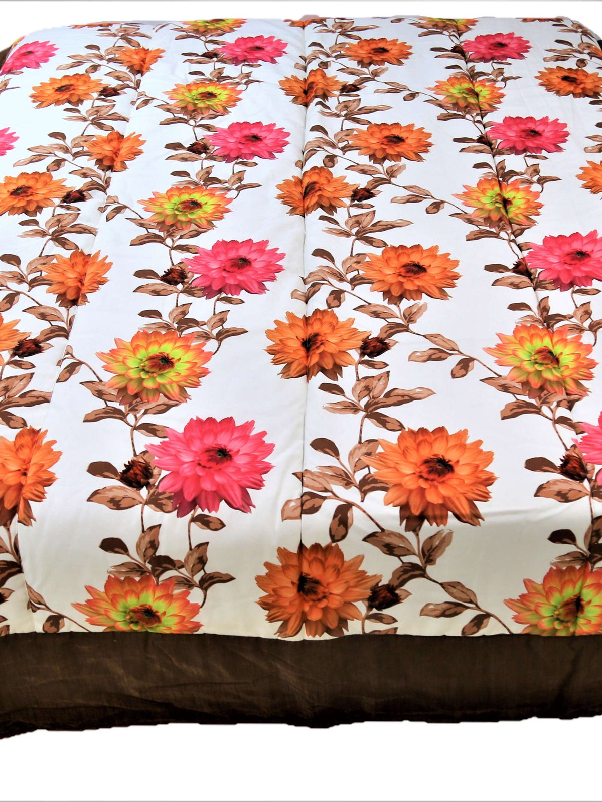 Brown Polycotton Quilt front view