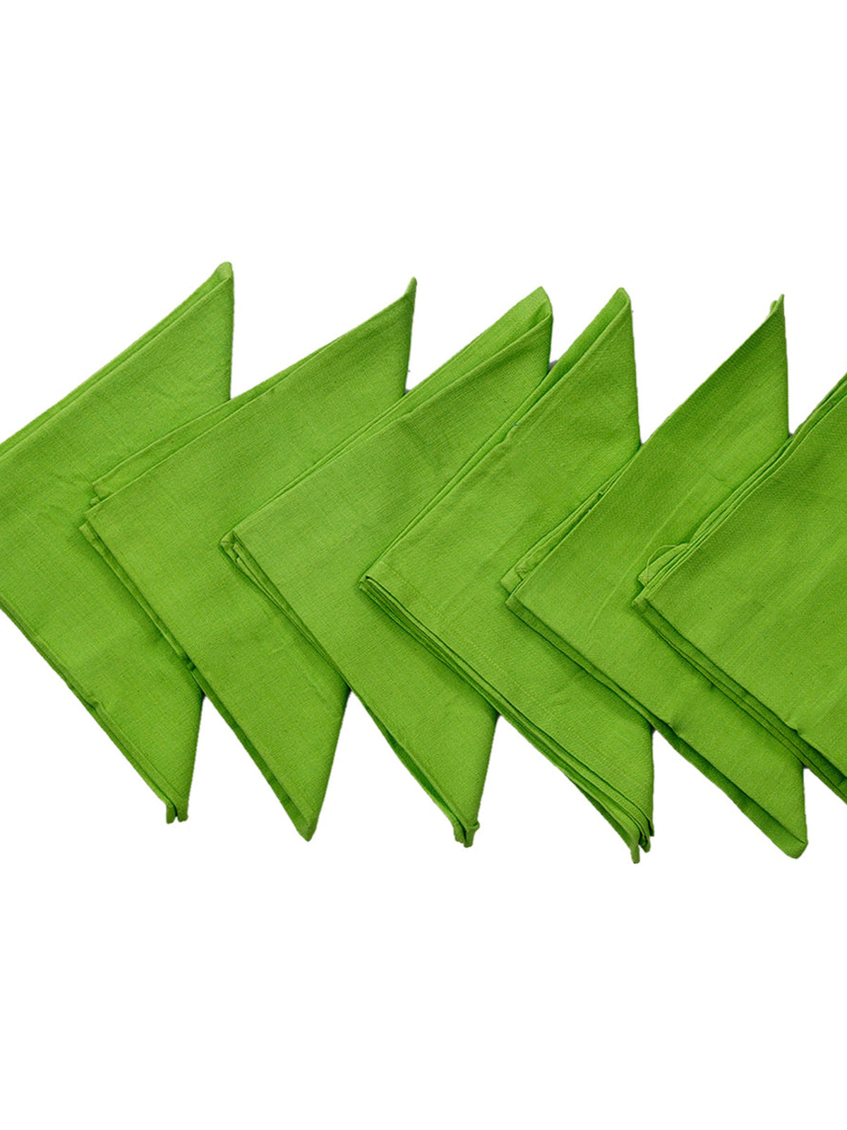 Green Plain Cotton Napkin front view