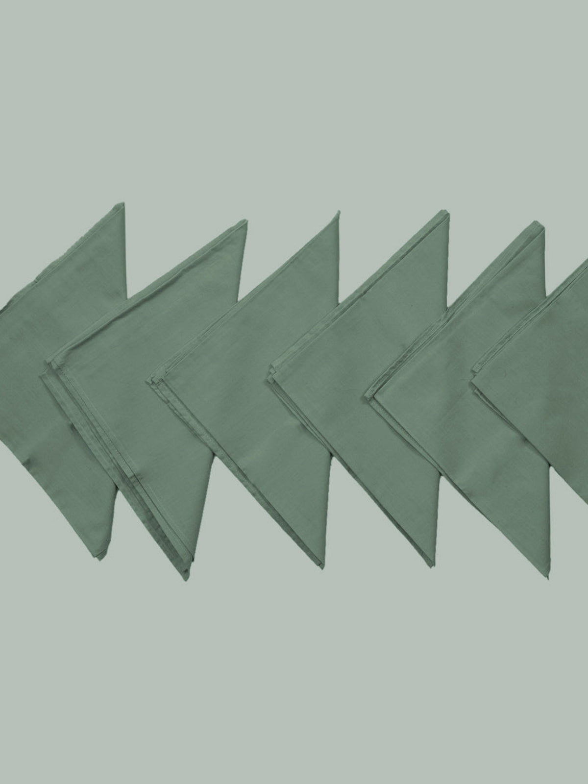 Green Plain Cotton Napkin front view
