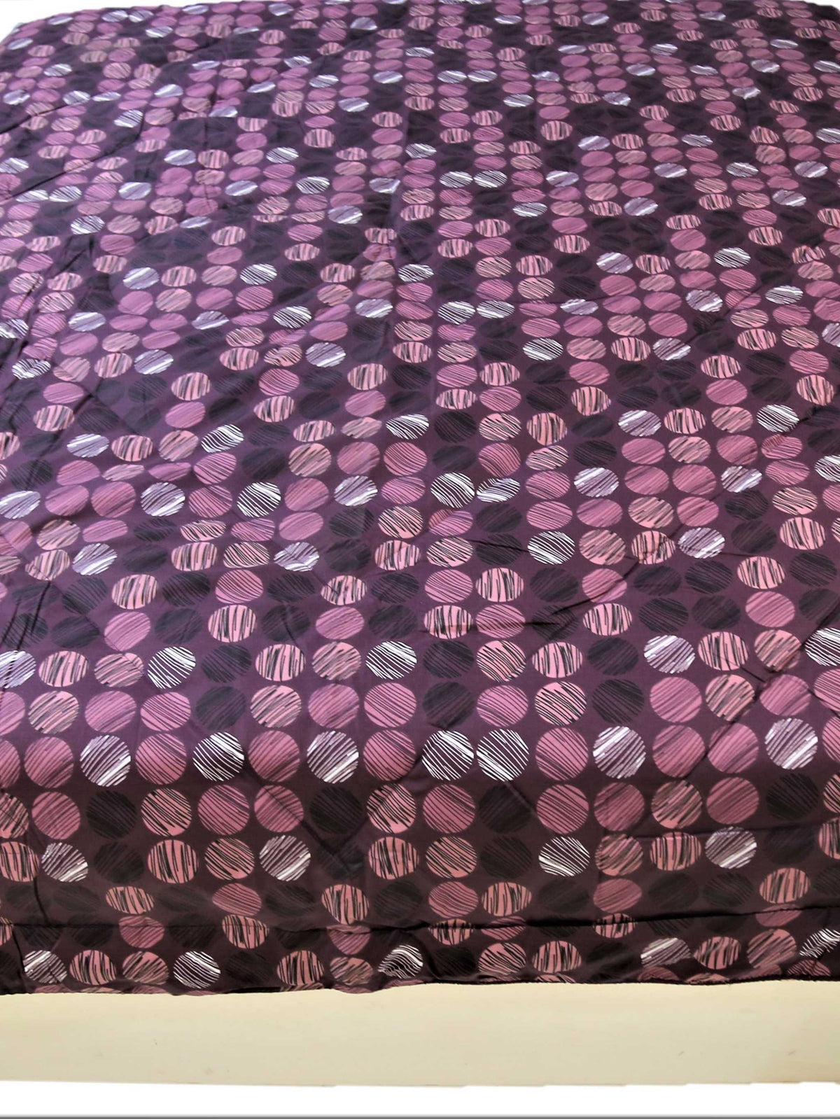Purple Printed Cotton Quilt front view