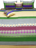 Printed PolySilk Quilted BedCover Set-(1 bedcover+ 2 Pillow Covers + 2 Cushion Covers) - Jagdish Store Karol Bagh Online Since 1965