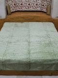 Monaco (Lemon/Green)Blanket(220 X 240 Cm)-Fur - Jagdish Store Online Since 1965