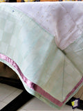 Cream Embroidered Polyester Table Cover front view