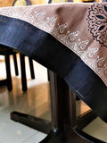 Black Silk Table Cover front view