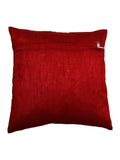 Maroon Brocade Dupion Silk Cushion Cover front view