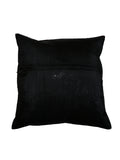 Black Embroidered Polyester Cushion Cover front view