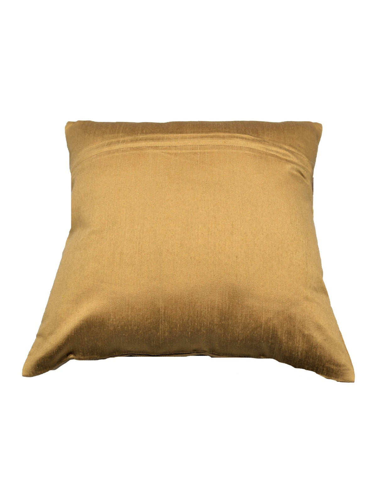 Plain antique gold reverse with a concealed zip