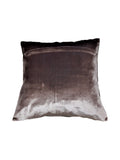 Beige Plain Velvet Cushion Cover front view