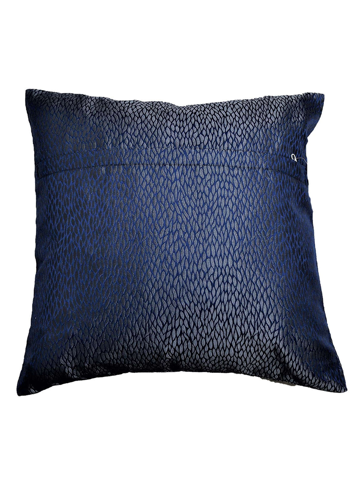 Same navy blue jacquard texture on the reverse, concealed zip