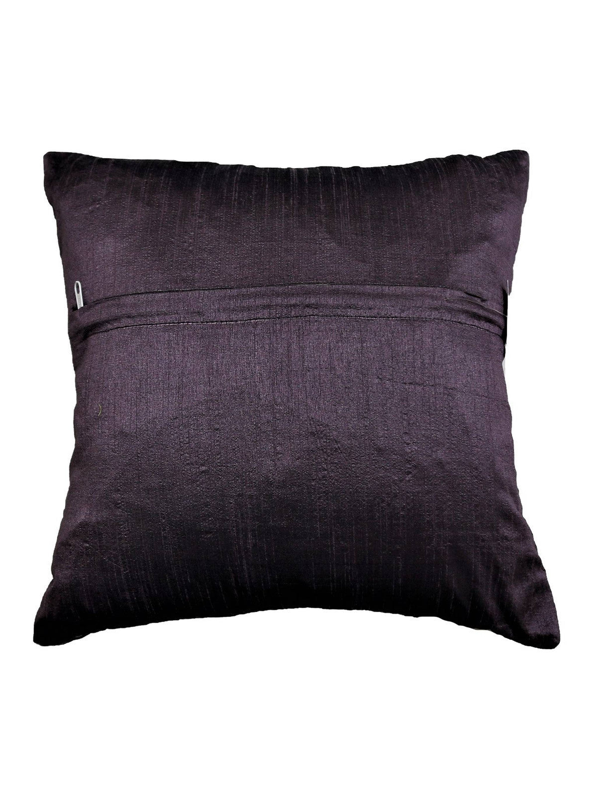 Plain deep plum reverse with concealed zip