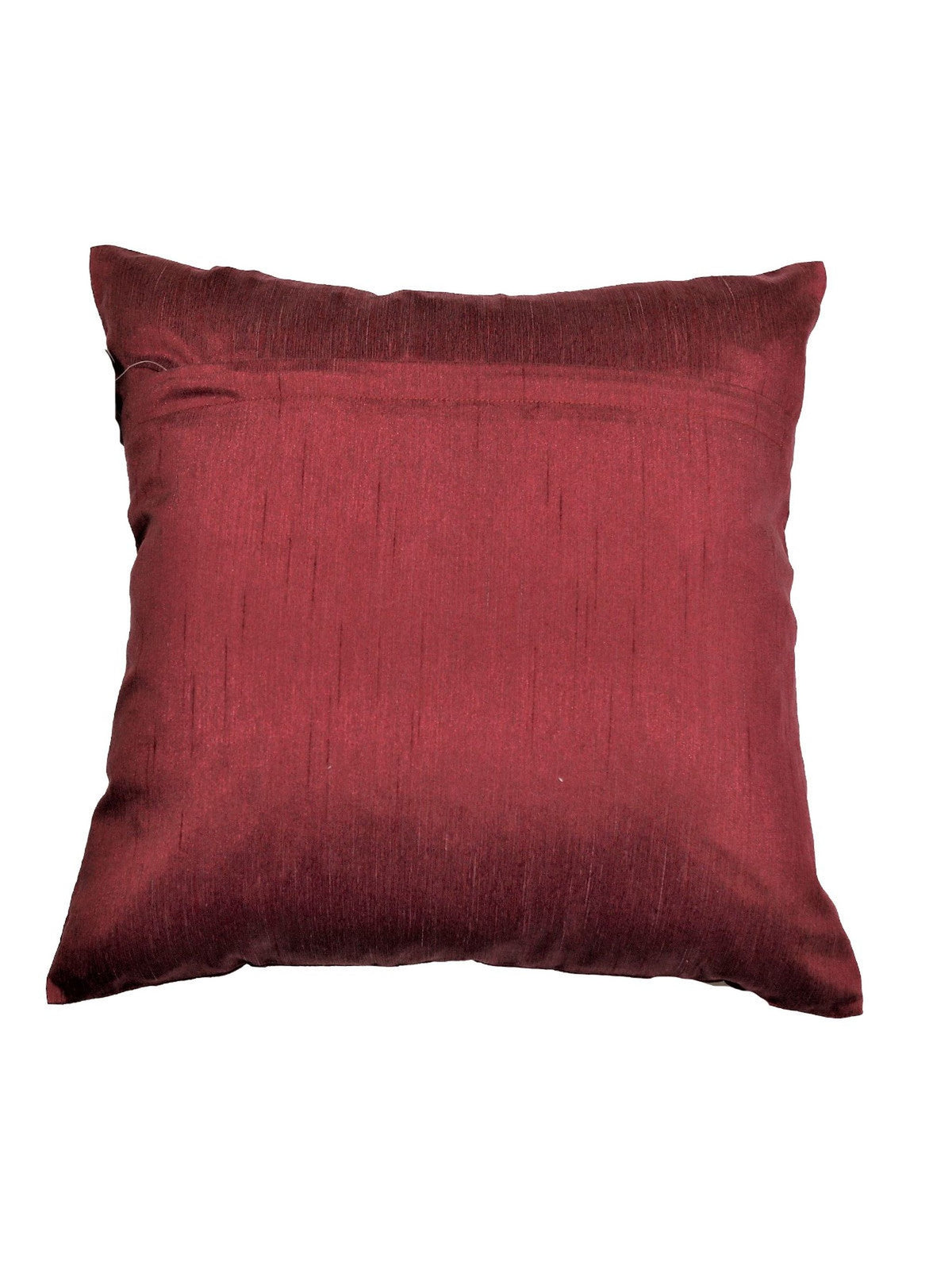 Plain maroon-red reverse with concealed zip