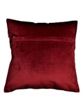 Maroon Plain Velvet Cushion Cover front view