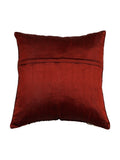 Maroon Embroidered Polyester Cushion Cover front view