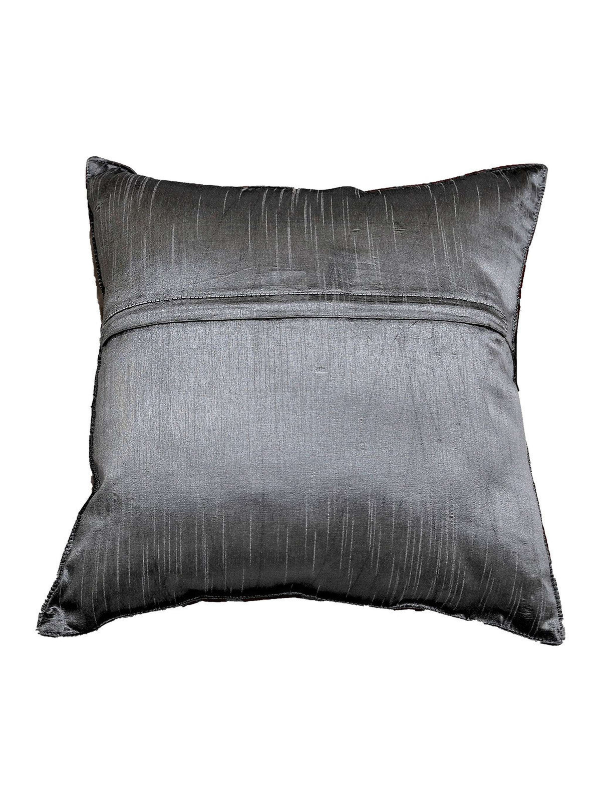 Plain charcoal-grey reverse with concealed zip
