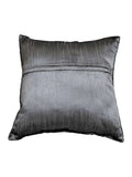 Grey Embroidered Polyester Cushion Cover front view