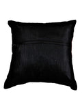 Black Embroidered Polyester Cushion Cover front view