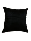 Black Embroidered Polyester Cushion Cover front view