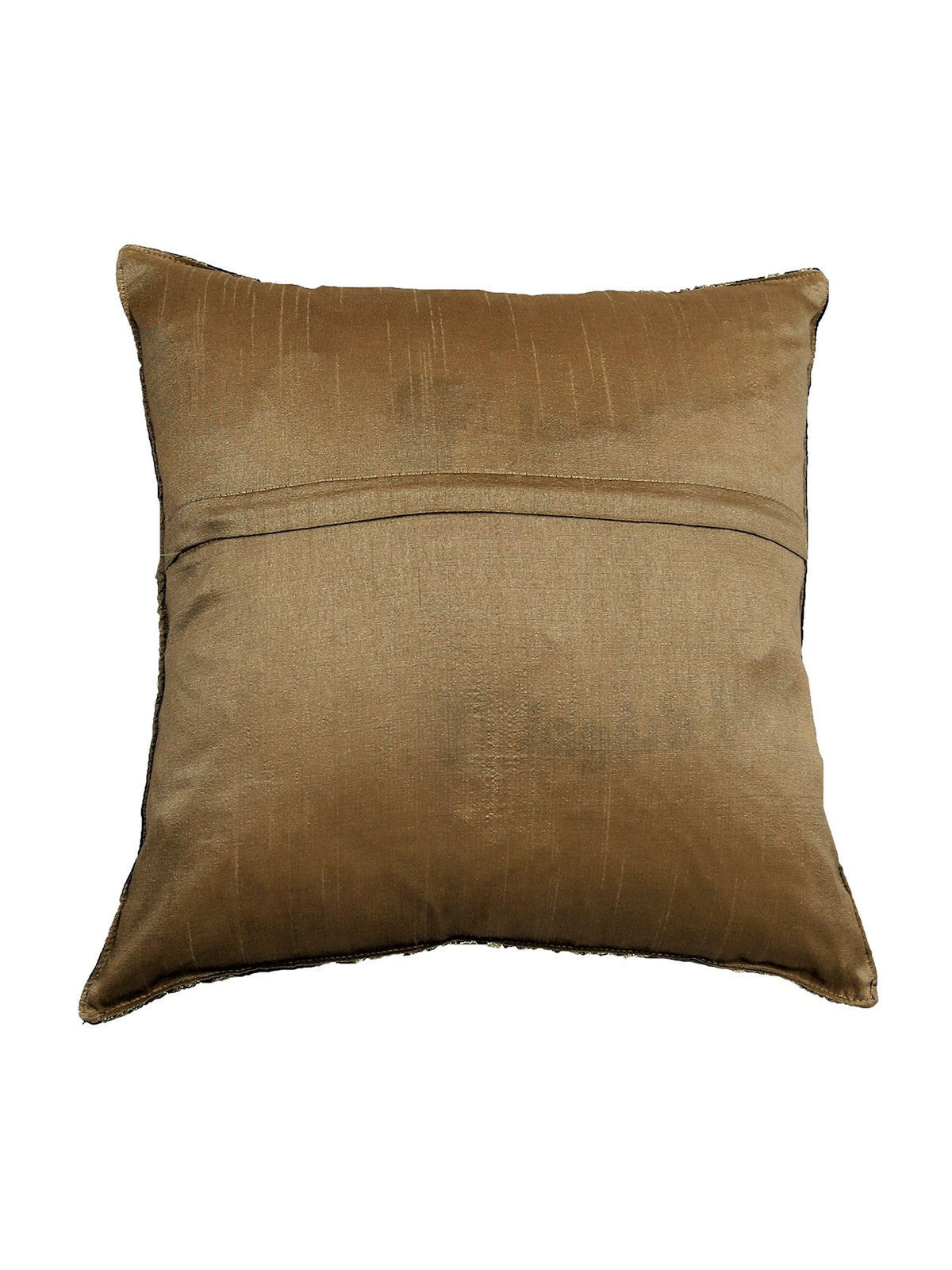 Plain gold-brown reverse with concealed zip