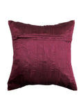 Magenta Brocade Polyester Cushion Covers 12x12 inch front view