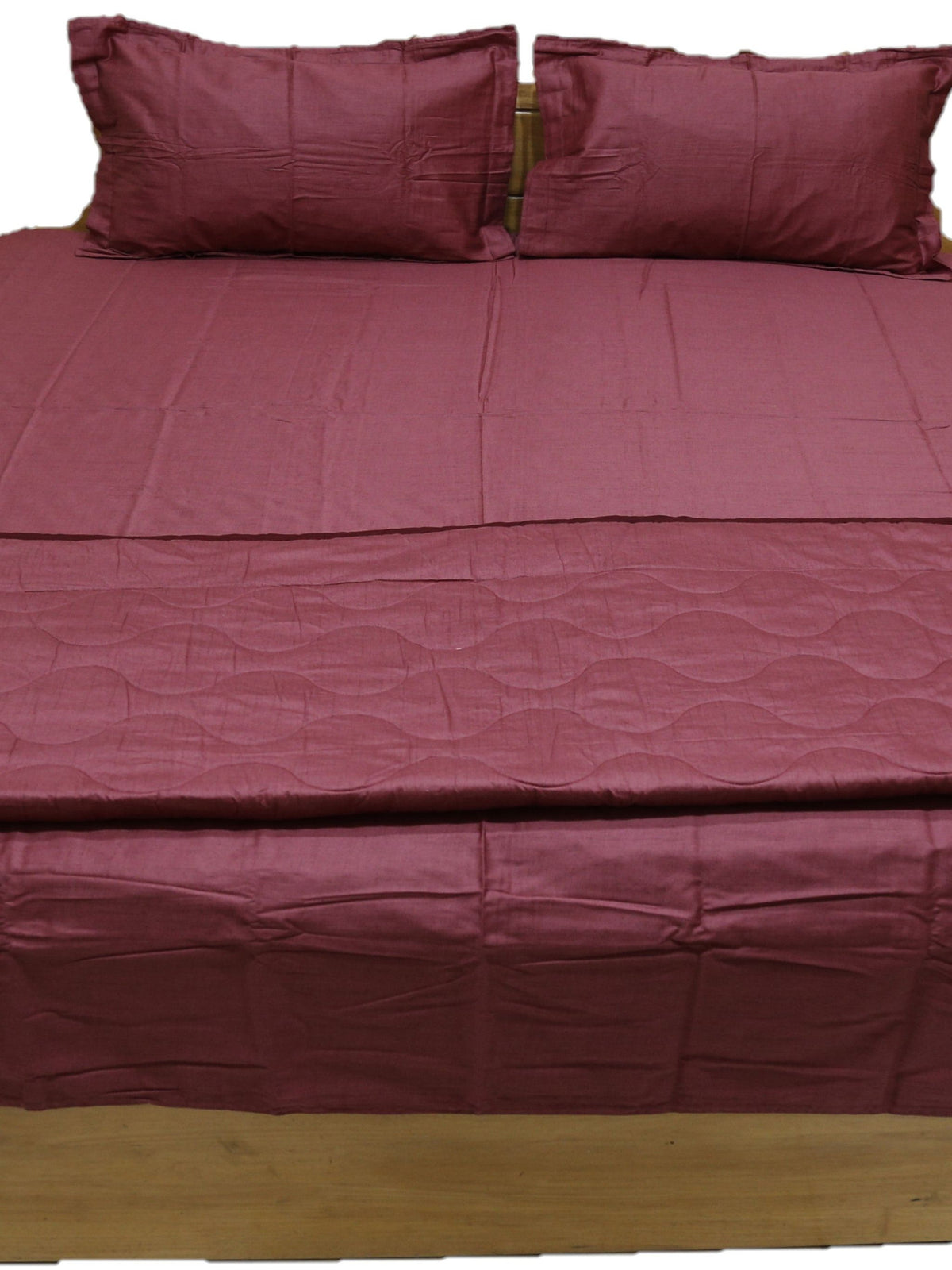 Maroon Cotton AC Set front view