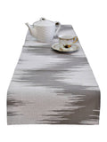 Grey Polyester Table Runner 13x48 front view